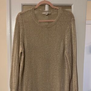 LOFT Metallic Gold Women's Sweater
